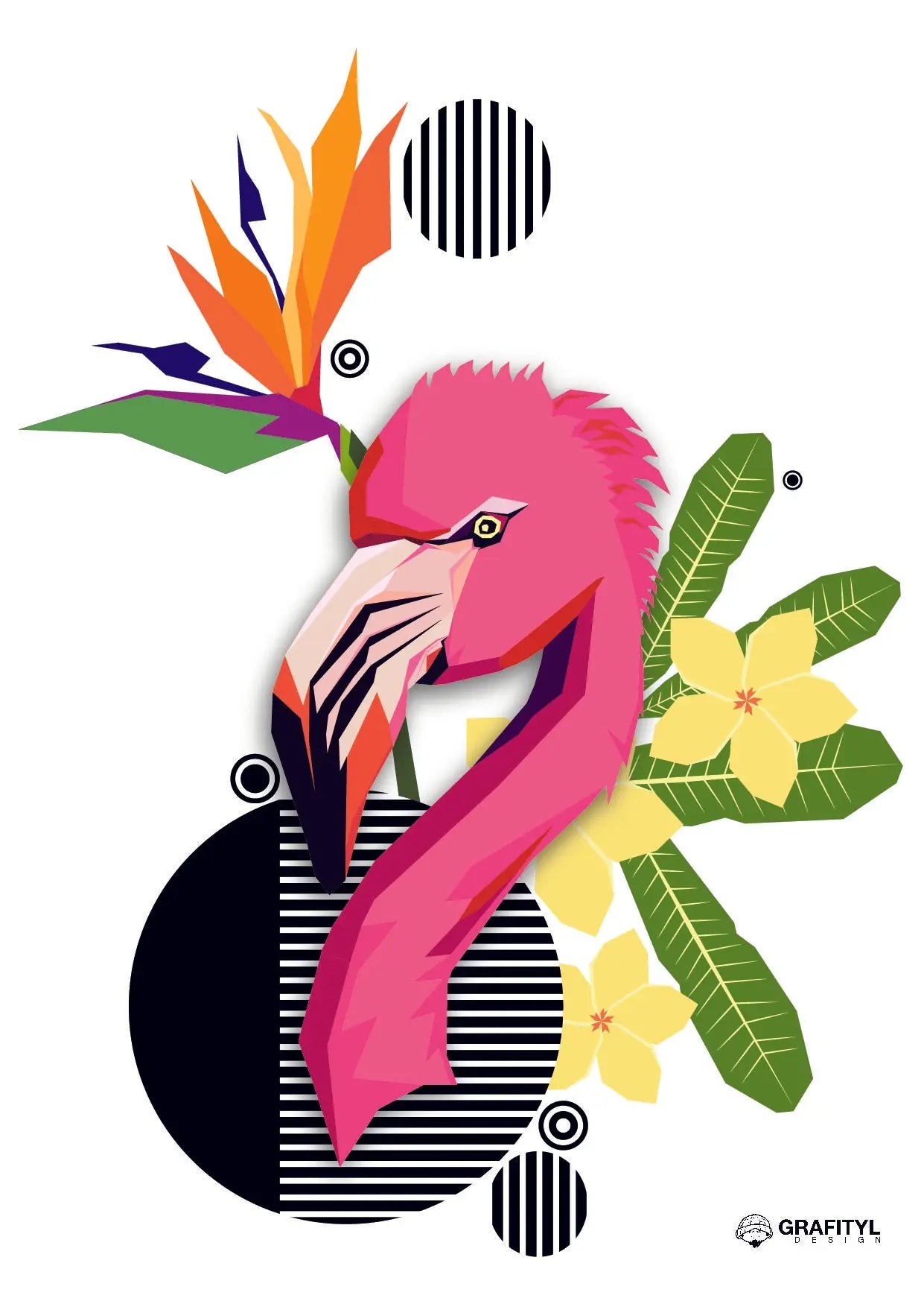 Flamingo Pink Grafityl-shop