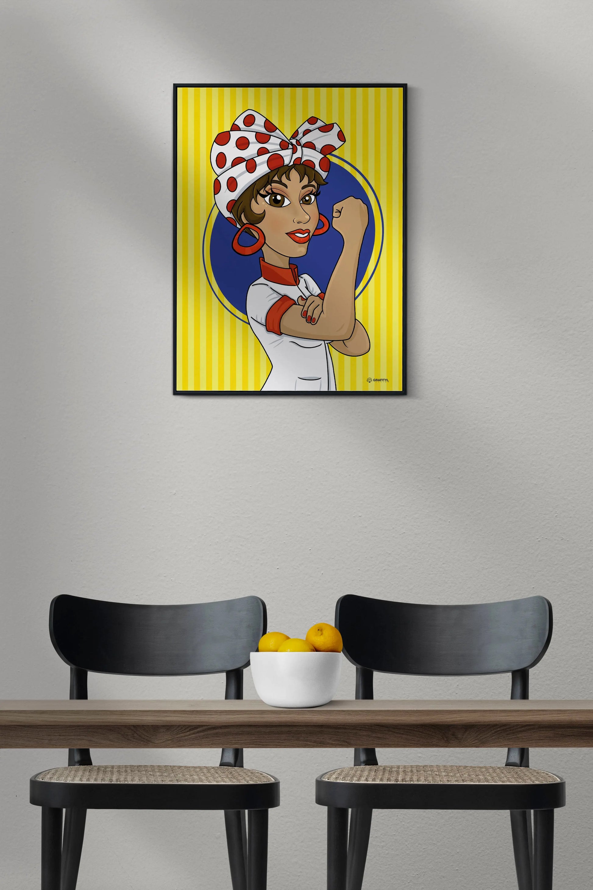 Afiche "Mujer PAN" – Versión Caricatura | Arte Pop Venezolano Grafityl-shop